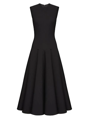 Luxury Crepe Midi Dress