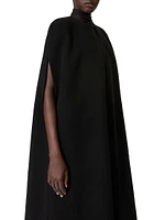 Fluffy Cashmere Blend Cape