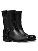 Rockstud 40MM Calfskin Biker Ankle Boots