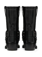 Rockstud 40MM Calfskin Biker Ankle Boots