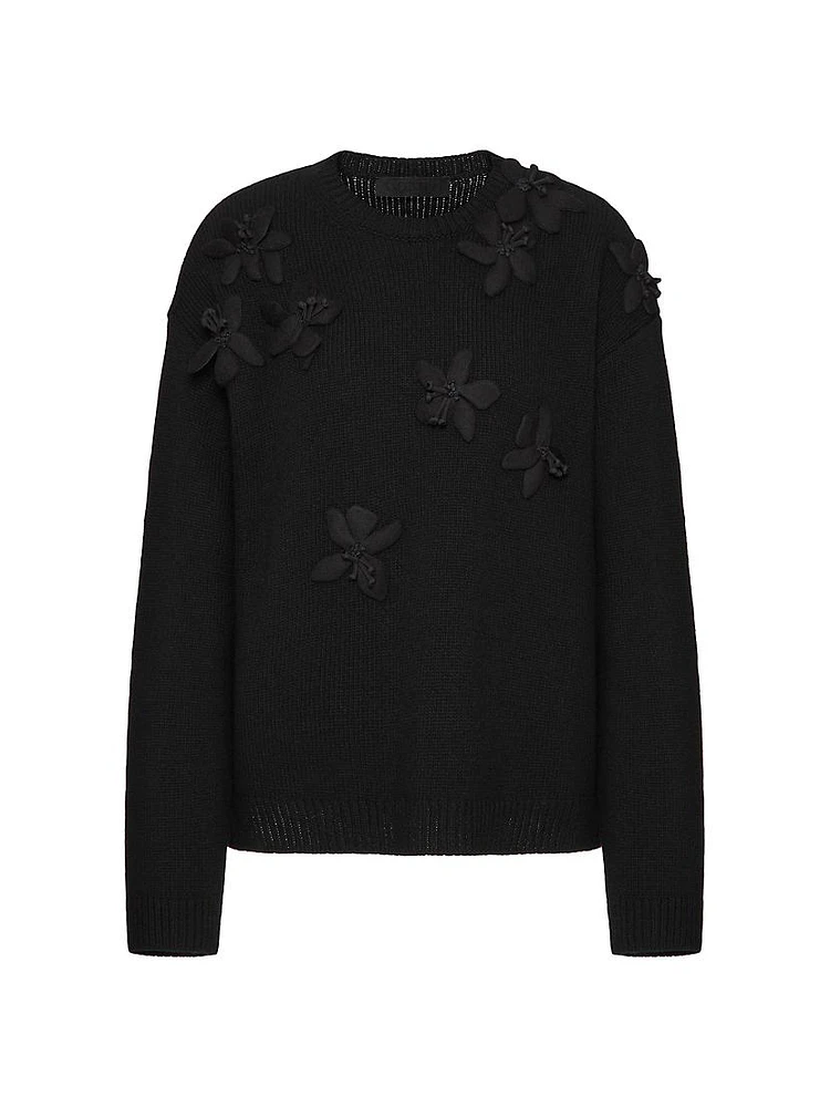 Embroidered Wool Sweater