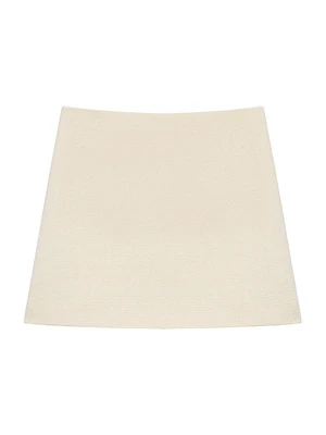 Plush Tweed Miniskirt