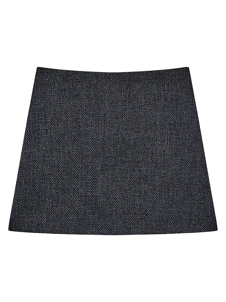 Plush Tweed Miniskirt