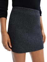 Plush Tweed Miniskirt