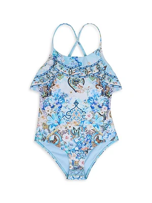 Little Girl's & Al Manial Palace Memoirs One-Piece Swimsuit