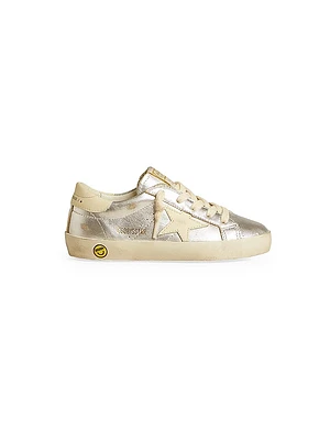 Baby Girl's, Little Girl's & Super Star Laminated Leather Sneakers