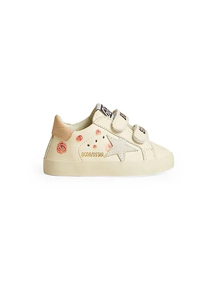 Baby Girl's School Leather Rose Sneakers