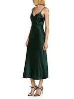 Bixie Stretch Silk Slip Midi-Dress
