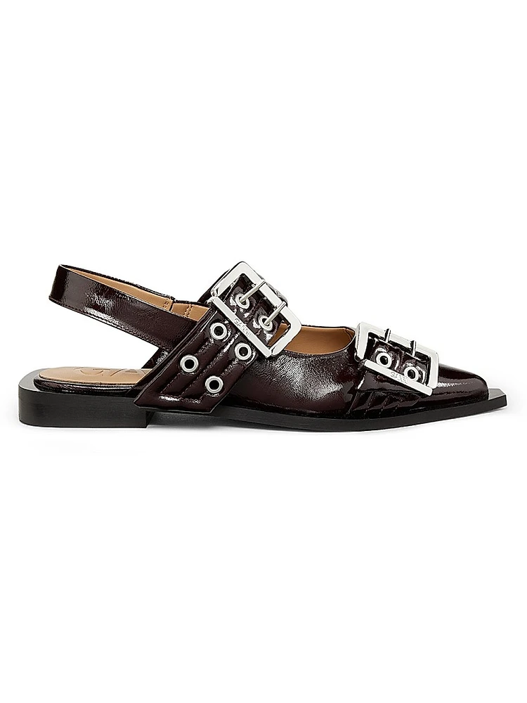Feminine Buckle Ballerina Flats