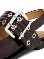 Feminine Buckle Ballerina Flats