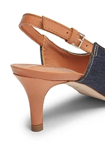 Sylvie 60MM Denim Slingback Pumps