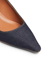 Sylvie 60MM Denim Slingback Pumps