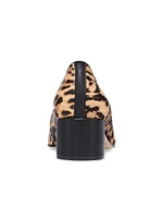Milie Haircalf Block Heel Pumps