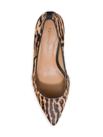 Milie Haircalf Block Heel Pumps