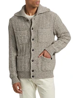 Knit Button-Front Jacket Cardigan