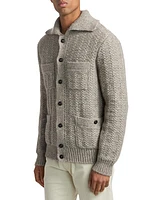 Knit Button-Front Jacket Cardigan