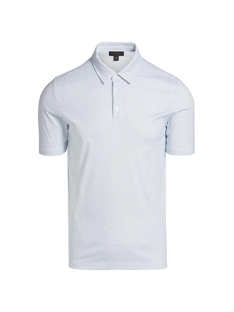 COLLECTION Geometric Cotton Polo Shirt