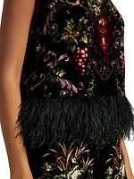 Noah Embellished Floral Velvet Top
