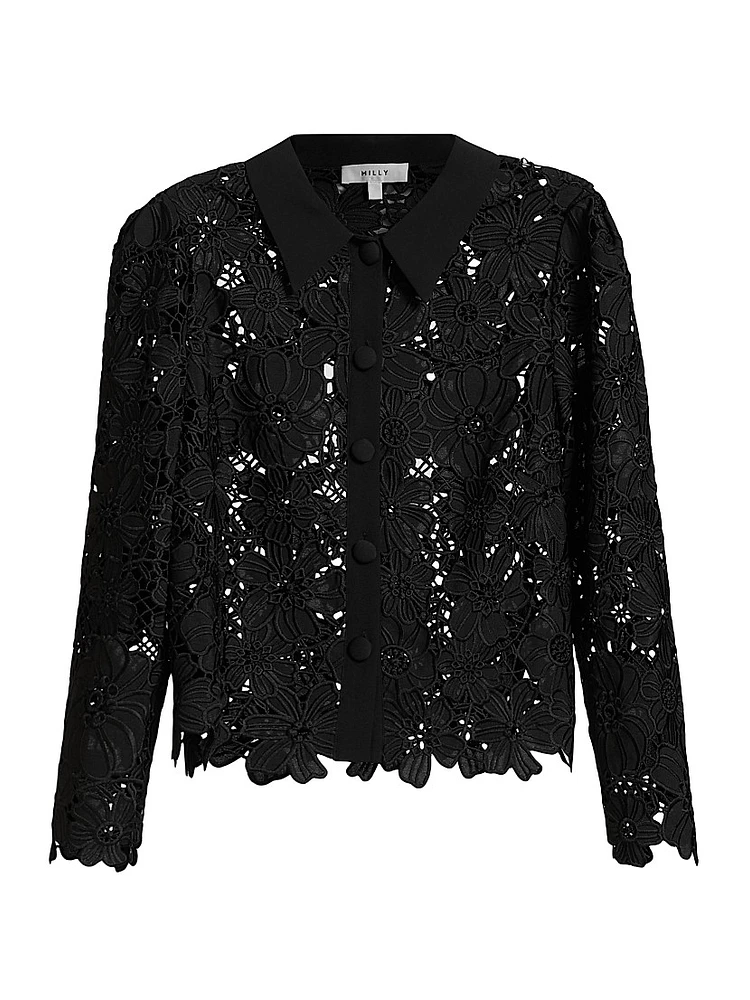 June Lace Button-Front Shirt