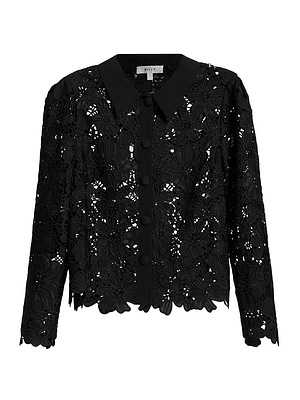 June Lace Button-Front Shirt