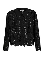 June Lace Button-Front Shirt