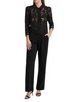 June Lace Button-Front Shirt
