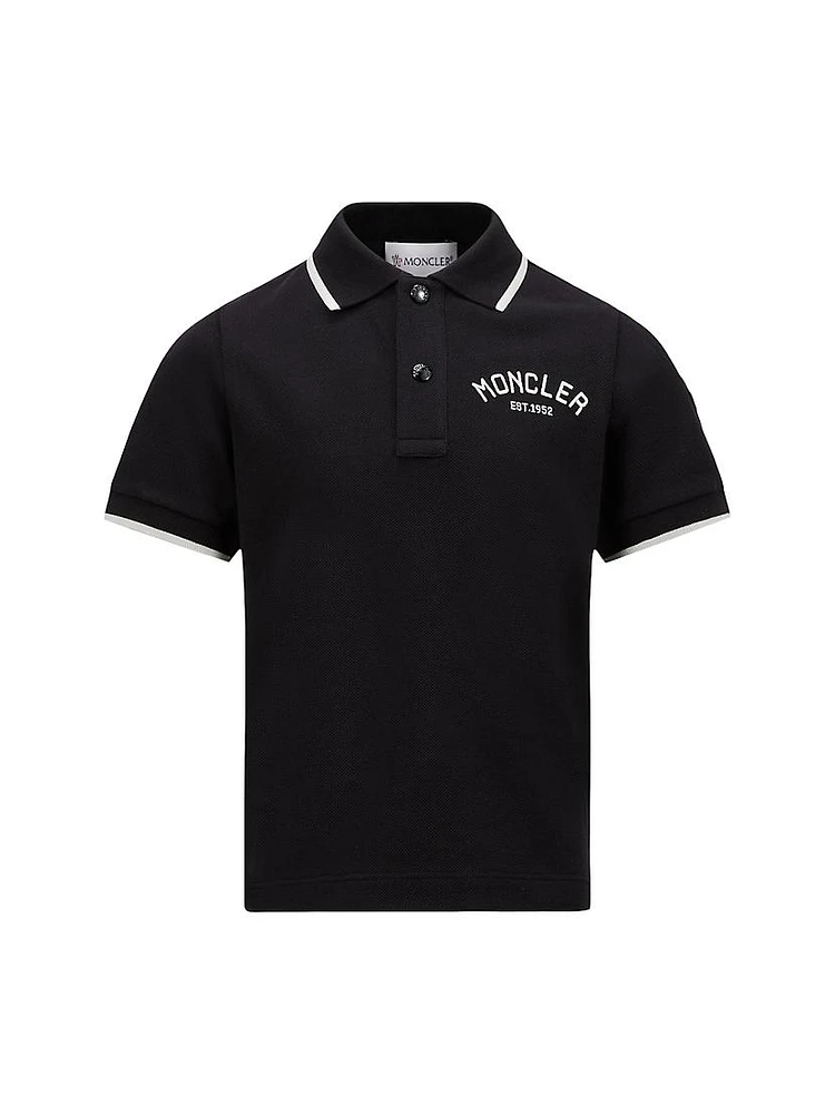 Little Boy's & Logo Short Sleeve Polo Shirt