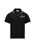 Little Boy's & Logo Short Sleeve Polo Shirt