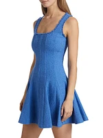 Juniper Boucle Square-Neck Minidress