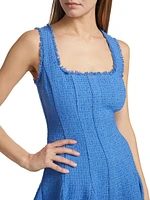 Juniper Boucle Square-Neck Minidress