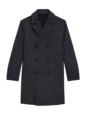 Double-Breasted Wool-Cashmere Coat