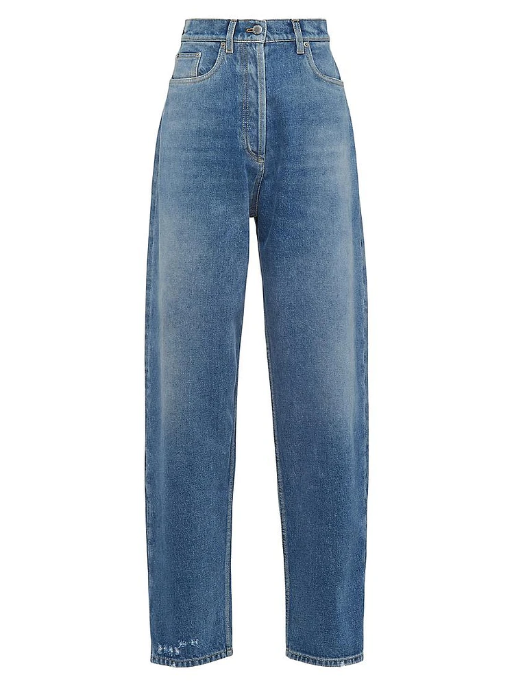 High-Waisted Denim Jeans