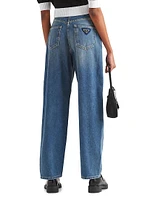 High-Waisted Denim Jeans