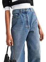 High-Waisted Denim Jeans