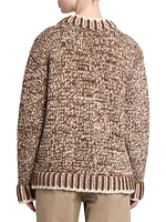 V-Neck Cable Knit Sweater