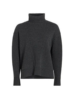 Ribbed Cashmere Turtleneck