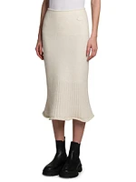 Soft Alpaca Wool Knit Tulip Skirt