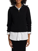 Quarter-Zip Cashmere Sweater