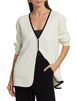 Contrast Cashmere Tipped Blazer