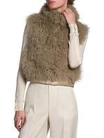 Ermione Long Haired Shearling Vest