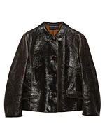 Crackle Suede Jacket