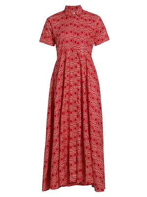 Feyi Abstract Cotton Shirtdress