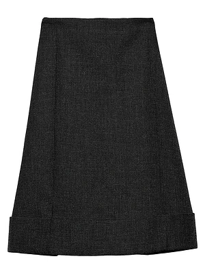 Vintage Look Rush Stitch Midi Skirt