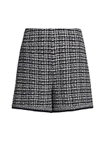 Cotton-Blend Tweed Shorts