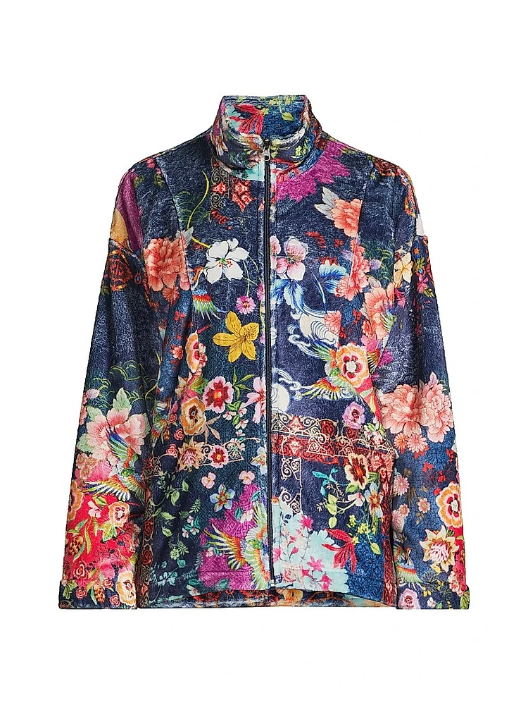 Joan Zip-Front Sherpa Jacket