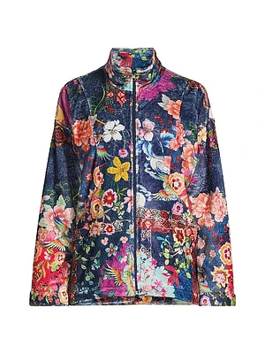 Joan Zip-Front Sherpa Jacket