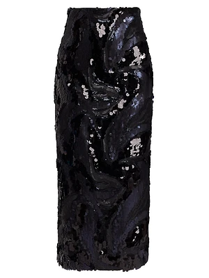 Donnelly Sequined Pencil Skirt