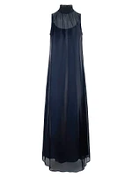 Albee Turtleneck Chiffon Maxi Dress