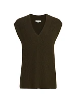 Rib-Knit V-Neck Vest