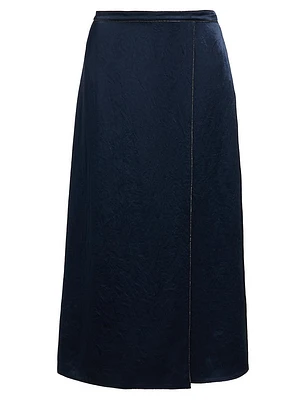 Beaded Border Front Slit Skirt